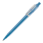 Matter Kunststoff-Kugelschreiber aus der EU, Jumbo-Mine, blaue Tinte farbe blau