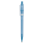 Matter Kunststoff-Kugelschreiber aus der EU, Jumbo-Mine, blaue Tinte farbe blau dritte Ansicht