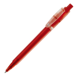 Matter Kunststoff-Kugelschreiber aus der EU, Jumbo-Mine, blaue Tinte farbe rot