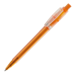 Matter Kunststoff-Kugelschreiber aus der EU, Jumbo-Mine, blaue Tinte farbe orange