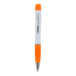 Drehbarer Kugelschreiber mit Textmarker oben farbe orange zweite Ansicht