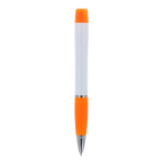 Drehbarer Kugelschreiber mit Textmarker oben farbe orange