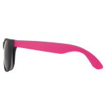 Neonfarbene Sonnenbrille mit schwarzem Rahmen und UV400-Schutz farbe rosa zweite Ansicht