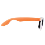 Neonfarbene Sonnenbrille mit Glasureffekt-Rahmen und UV400-Schutz farbe orange-transparent zweite Ansicht