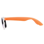 Neonfarbene Sonnenbrille mit Glasureffekt-Rahmen und UV400-Schutz farbe orange-transparent dritte Ansicht