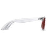 Transparente Sonnenbrille mit farbigem Rahmen, UV400-Schutz farbe rot-transparent zweite Ansicht