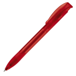 Kugelschreiber aus Kunststoff aus der EU, Jumbo-Mine, blaue Tinte farbe rot