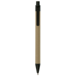 Kuli aus Recyclingpapier mit Druckknopf, blaue Tinte farbe schwarz zweite Ansicht