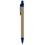 Kuli aus Recyclingpapier mit Druckknopf, blaue Tinte farbe blau