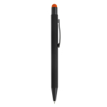 Metall-Kugelschreiber mit Touchpen und Logo mit Gravur farbe orange fünfte Ansicht