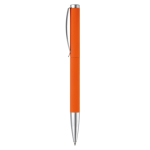 Drehkugelschreiber aus Alu mit Clip und Metallspitze, blaue Tinte farbe orange