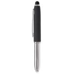 Kugelschreiber mit Lampe und mit Touchpen in vielen Farben farbe schwarz