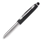 Kugelschreiber mit Lampe und mit Touchpen in vielen Farben farbe schwarz dritte Ansicht