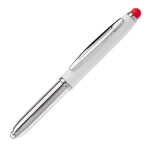 Kugelschreiber mit Lampe und mit Touchpen in vielen Farben farbe rot dritte Ansicht