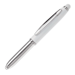 Kugelschreiber mit Lampe und mit Touchpen in vielen Farben farbe weiß dritte Ansicht