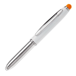 Kugelschreiber mit Lampe und mit Touchpen in vielen Farben farbe orange dritte Ansicht