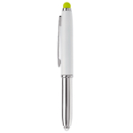 Kugelschreiber mit Lampe und mit Touchpen in vielen Farben farbe hellgrün