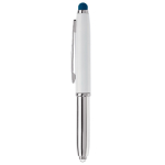 Kugelschreiber mit Lampe und mit Touchpen in vielen Farben farbe dunkelblau