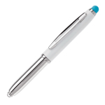 Kugelschreiber mit Lampe und mit Touchpen in vielen Farben farbe hellblau dritte Ansicht