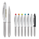 Kugelschreiber mit Lampe und mit Touchpen in vielen Farben