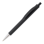 Billiger Kugelschreiber in Vollfarbe mit Metallspitze, schwarze Tinte farbe schwarz dritte Ansicht