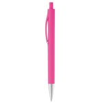 Billiger Kugelschreiber in Vollfarbe mit Metallspitze, schwarze Tinte farbe rosa
