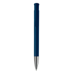 Druckkugelschreiber aus mattem Kunststoff, hergestellt in der EU farbe dunkelblau zweite Ansicht