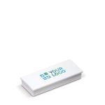 Klassischer rechteckiger Kunststoffmagnet bedrucken Ansicht mit Druckbereich