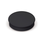 Klassischer großer runder Kunststoffmagnet bedrucken farbe schwarz