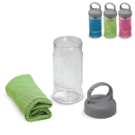 Handtuch in einem transparenten Behälter mit Griff, 30 x 90 cm