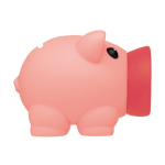 Sparschwein aus Kunststoff farbe rosa zweite Ansicht