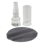 Kunststoff-Spender für Bildschirmreiniger mit Mikrofasertuch 30ml farbe weiß-transparent vierte Ansicht