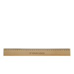 Lineal aus Zedernholz mit Skala bis 30 cm Ansicht mit Druckbereich