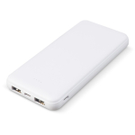 Metall-Powerbank mit kabellosem Laden 8.000 mAh farbe weiß zweite Ansicht
