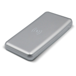 Metall-Powerbank mit kabellosem Laden 8.000 mAh farbe silber