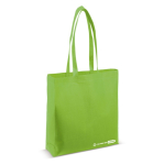 Umweltfreundliche Tasche aus RPET mit langen Henkeln, 100 g/m2 farbe lindgrün