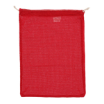 Wiederverwendbarer Baumwollbeutel für Obst und Gemüse 30 x 40 cm farbe rot zweite Ansicht