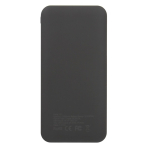 Kompakte Powerbank aus recyceltem Kunststoff 10.000 mAh farbe dunkelgrau dritte Ansicht