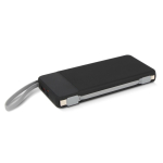Powerbank aus recyceltem Kunststoff mit Schnellladung 10.000 mAh farbe schwarz zweite Ansicht