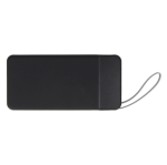 Powerbank aus recyceltem Kunststoff mit Schnellladung 10.000 mAh farbe schwarz dritte Ansicht