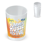 Wiederverwendbarer Kunststoffbecher, in Europa hergestellt, 250 ml