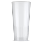 Wiederverwendbarer Kunststoffbecher für Festivals, in Europa hergestellt, 500 ml farbe transparent zweite Ansicht