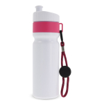 Sportflasche mit Farbdetails und Riemen, BPA-frei, 500 ml farbe rosa