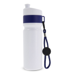 Sportflasche mit Farbdetails und Riemen, BPA-frei, 500 ml farbe dunkelblau