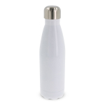 Edelstahl-Thermoflasche mit Doppelwand in Vollfarbdesign 500ml farbe weiß