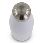 Edelstahl-Thermoflasche mit Doppelwand in Vollfarbdesign 500ml farbe weiß vierte Ansicht