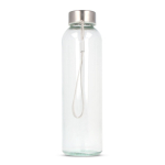Glasflasche mit tropfsicherem Verschluss und Trageschlaufe 500 ml farbe transparent vierte Ansicht
