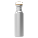 Tropffreie Edelstahlflasche mit Pulverbeschichtung 750 ml farbe silber