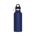 Edelstahlflasche 100% auslaufsicher mit Karabiner, 500 ml farbe dunkelblau