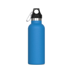 Edelstahlflasche 100% auslaufsicher mit Karabiner, 500 ml farbe hellblau